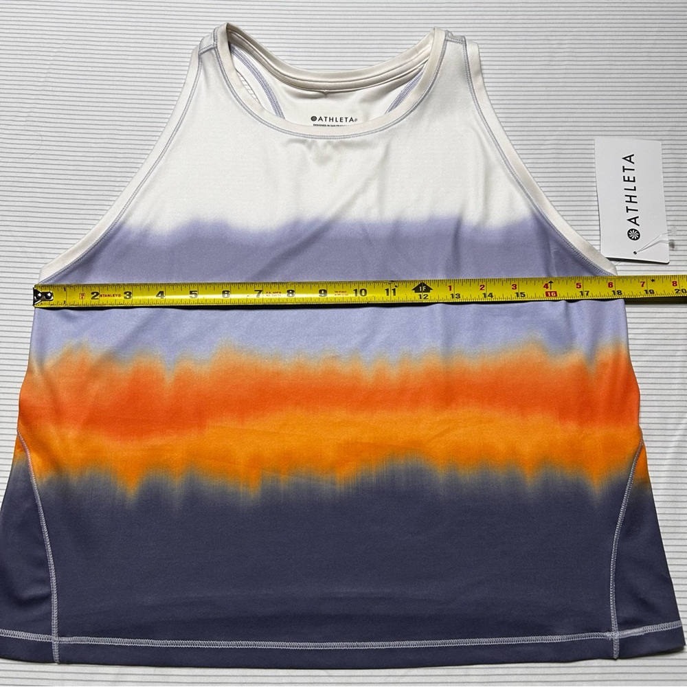 Athleta 1X Shanti Printed Crop Tank Purple Orange Gray - Picture 3 of 7
